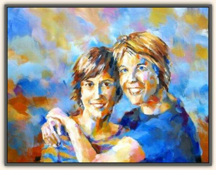 Dubbelportret in opdracht, 2005, afm.: 96 x 75 cm